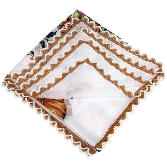 Tulbent Scarf Handmade Crochet Detailing NWOT - Picture 1 of 9